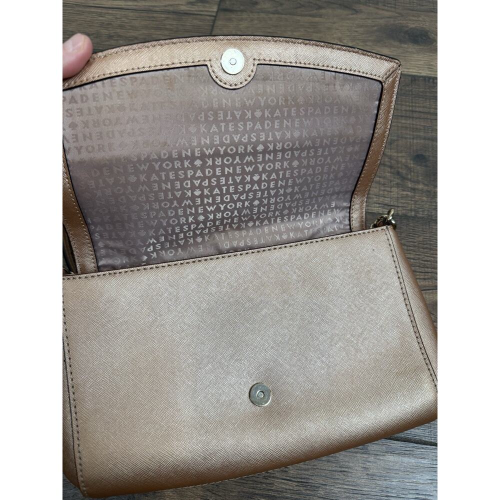 Kate Spade New York Greer Laurel Way Rose Gold Saffiano Leather Crossbody Bag - Picture 4 of 8
